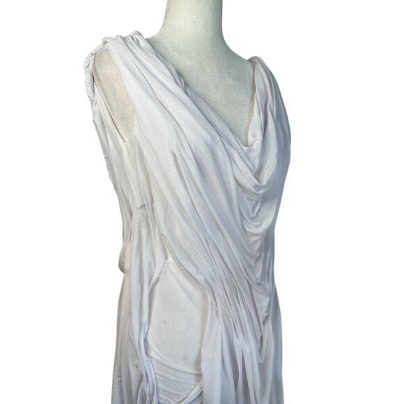 Di Petsa For Fwrd Gown in White X-Small New Womens Wetlook Bridal Maxi Dress - Picture 9 of 17